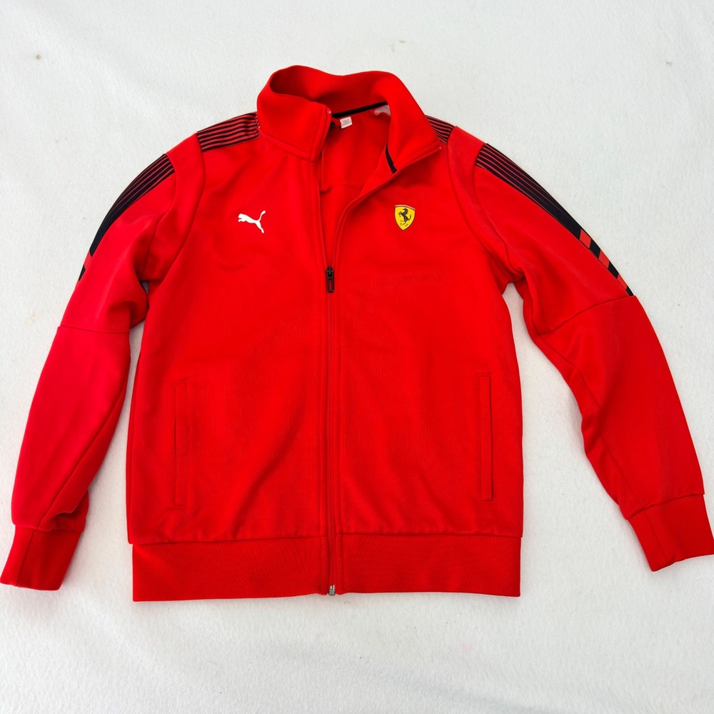 Puma Scuderia Ferrari Mens Track Jacket Red Full Zip Racing Motorsport Medium